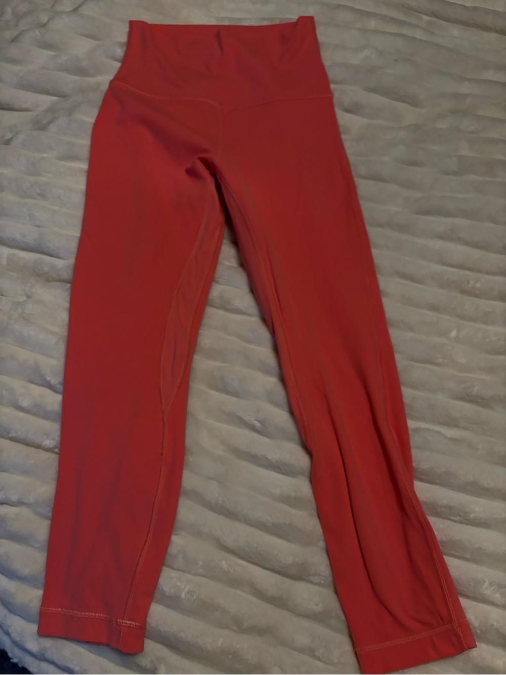 Lululemon High-Waist Coral Workout Leggings